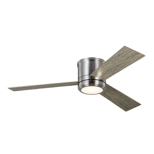 Generation Lighting Fan Collection Clarity 56-Inch LED Fan in Brushed Steel by Generation Lighting 3CLMR56BSLGD-V1