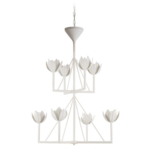 Visual Comfort Signature Collection Julie Neill Alberto Chandelier in Plaster White by Visual Comfort Signature JN5005PW