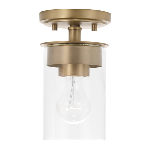 Mason Mini Dual Mount Pendant in Aged Brass by HomePlace Lighting