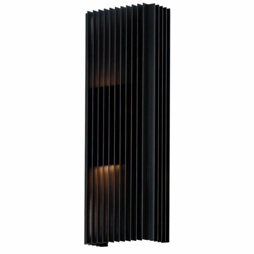 Rampart Large LED Outdoor Wall Light in Black by ET2 Lighting