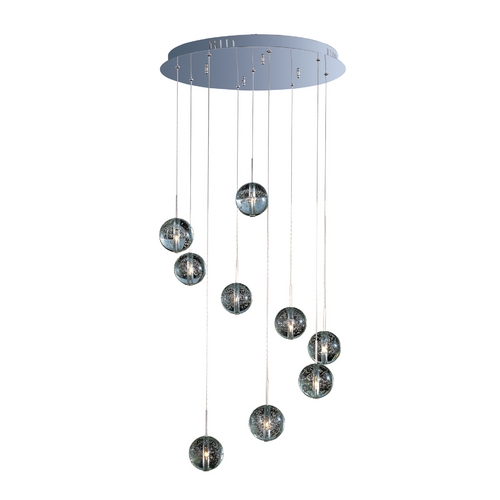 ET2 Lighting Orb 9-Light Pendant in Polished Chrome by ET2 Lighting E24254-91PC