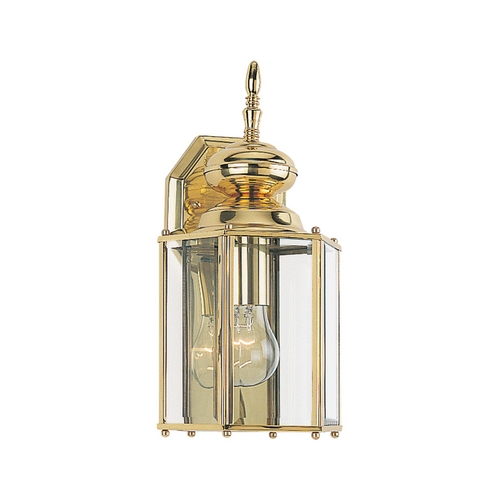 Classico 12.25-Inch Outdoor Wall Light in Polished Brass by Generation Lighting