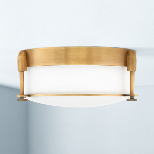 Colbin 12.50-Inch Heritage Brass Flush Mount by Hinkley Lighting