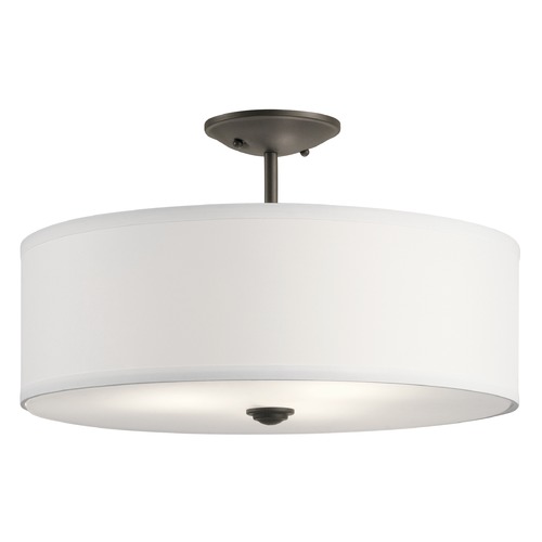 Modern Semi-Flush Mount Light Olde Bronze Shailene by Kichler Lighting