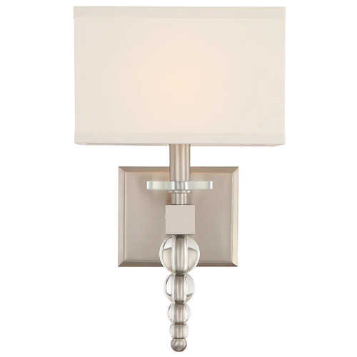 Crystorama Lighting Clover 1-Light Sconce in Brushed Nickel by Crystorama Lighting CLO-8892-BN