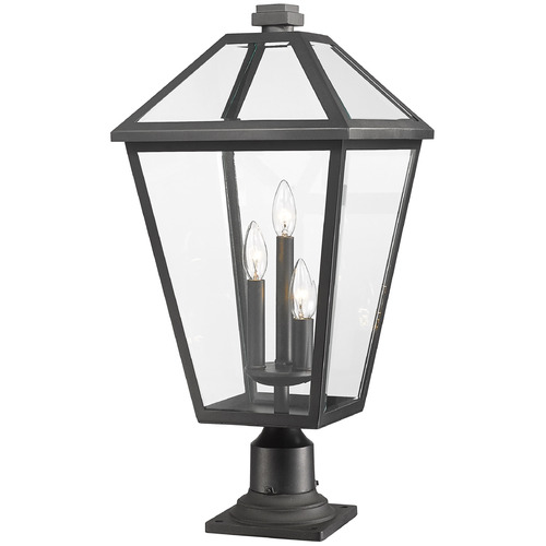 Z-Lite Talbot Black Post Light by Z-Lite 579PHXLR-533PM-BK