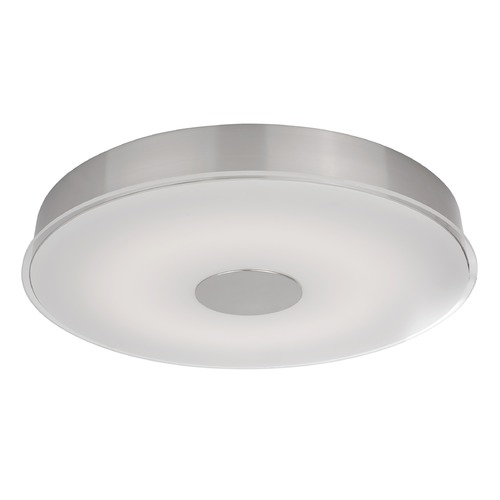 Modern Brushed Nickel LED Flush Mount with Frosted Shade 3000K 2180LM by Kuzco Lighting