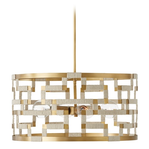 Hala 21.50-Inch Pendant in Patinaed Brass by HomePlace by Capital Lighting