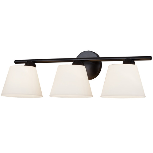 Justice Design Group Justice Design Envoy 3-Light Bath Bar Black Opal FSN-8073-OPAL-MBLK