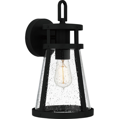 Quoizel Lighting Barber Matte Black Outdoor Wall Light by Quoizel Lighting BAB8408MBK