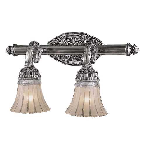 Minka Lavery Bathroom Light with White Glass in Brushed Nickel by Minka Lavery 5762-2560-84