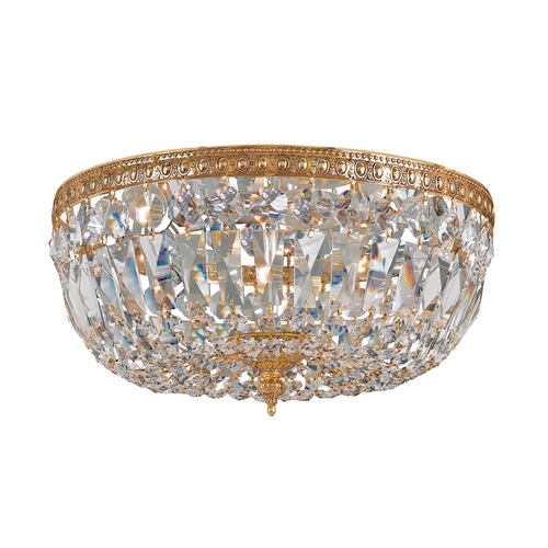 Crystorama Lighting Richmond Crystal Flush Mount in Olde Brass by Crystorama Lighting 714-OB-CL-MWP