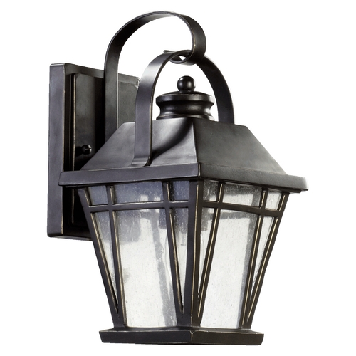 Quorum Lighting Seeded Glass Outdoor Wall Light Bronze by Quorum Lighting 764-6-95