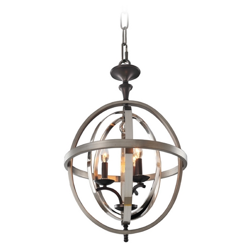 Kalco Lighting Rothwell Polished Satin Nickel Pendant by Kalco Lighting 6593PSN