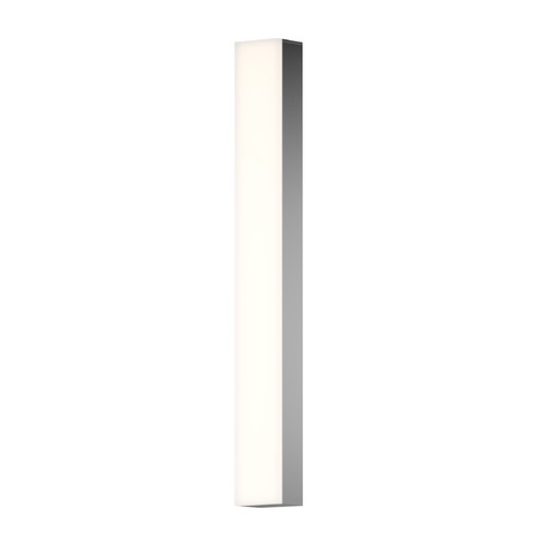 Sonneman Lighting Solid Glass Bar Satin Nickel LED Vertical Bathroom Light by Sonneman Lighting 2592.13