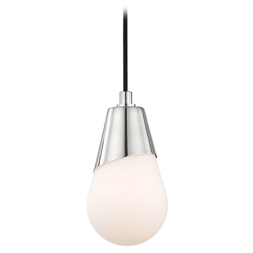 Mitzi by Hudson Valley Cora Polished Nickel Mini Pendant by Mitzi by Hudson Valley H101701-PN