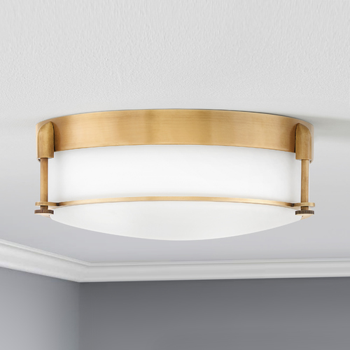 Colbin 16.50-Inch Heritage Brass Flush Mount by Hinkley Lighting