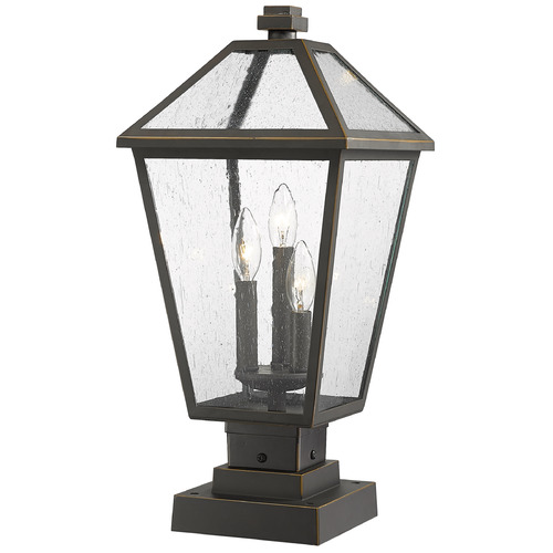 Z-Lite Talbot Oil Rubbed Bronze Post Light by Z-Lite 579PHBS-SQPM-ORB