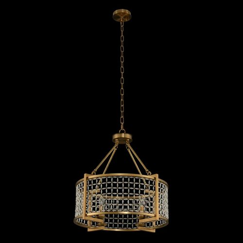 Verona 24-Inch Pendant in Brushed Pearlized Brass by Allegri Crystal