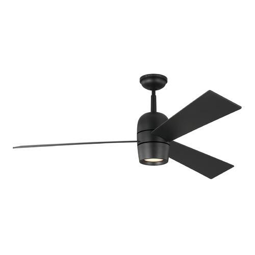 Visual Comfort Fan Collection Visual Comfort Fan Collection Thomas O'brien Alba 60 Midnight Black LED Ceiling Fan with Light 3ALBR60MBKD