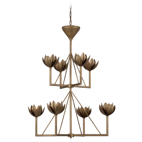 Julie Neill Alberto Chandelier in Bronze Leaf by Visual Comfort Signature