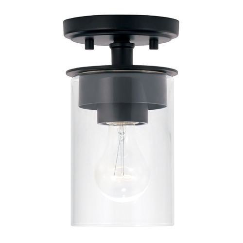 Mason Mini Dual Mount Pendant in Matte Black by HomePlace Lighting