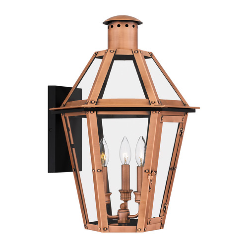 Quoizel Lighting Burdett Outdoor Wall Light in Aged Copper by Quoizel Lighting BURD8415AC