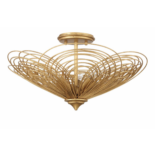 Crystorama Lighting Doral 19-Inch Semi-Flush in Renaissance Gold by Crystorama Lighting DOR-B7703-RG