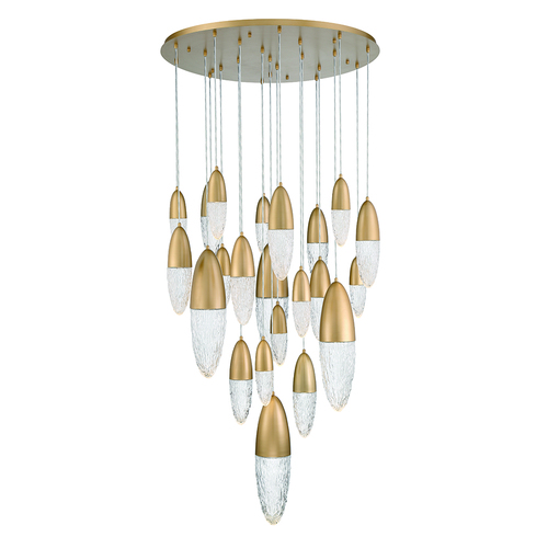 Ecrou 22-Light Grand Chandelier in Satin Gold by Eurofase Lighting