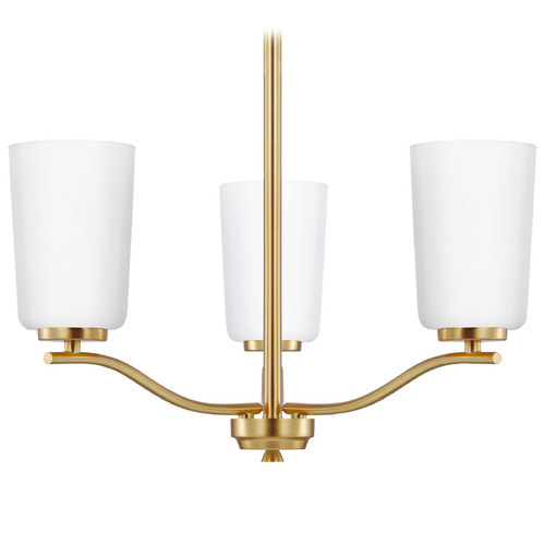 Progress Lighting Adley Satin Brass Mini-Chandelier