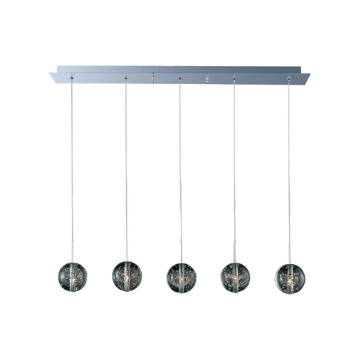 ET2 Lighting Orb 5-Light Linear Pendant in Polished Chrome by ET2 Lighting E24257-91PC