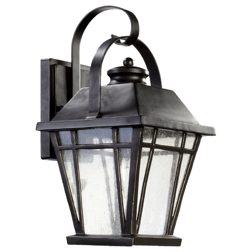 Quorum Lighting Seeded Glass Outdoor Wall Light Bronze by Quorum Lighting 764-8-95