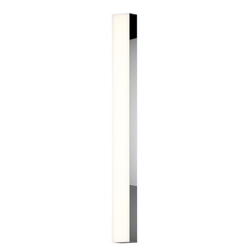 Solid Glass Bar Polished Chrome LED Vertical Bathroom Light by Sonneman Lighting