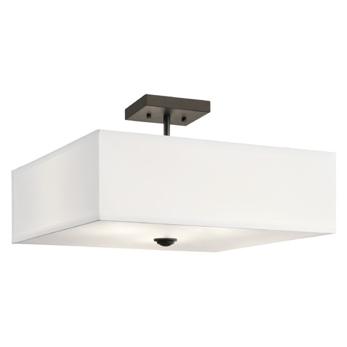 Modern Semi-Flush Mount Light Olde Bronze Shailene by Kichler Lighting