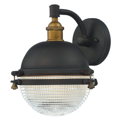 Portside Oil Rubbed Bronze & Antique Brass Outdoor Wall Light by Maxim Lighting