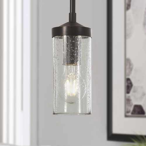 Bronze with Gold Highlight Mini Pendant by Minka Lavery