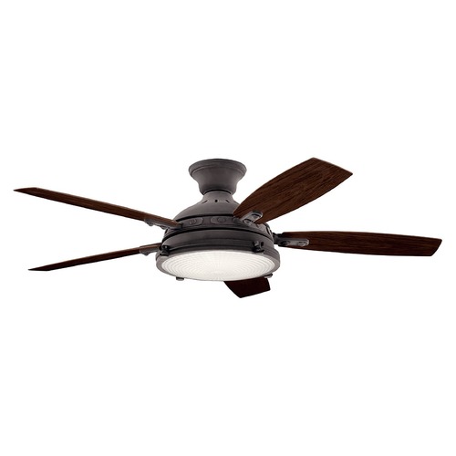 Kichler Lighting Hatteras Bay 52-Inch Weathered Zinc LED Hugger Fan by Kichler Lighting 310018WZC