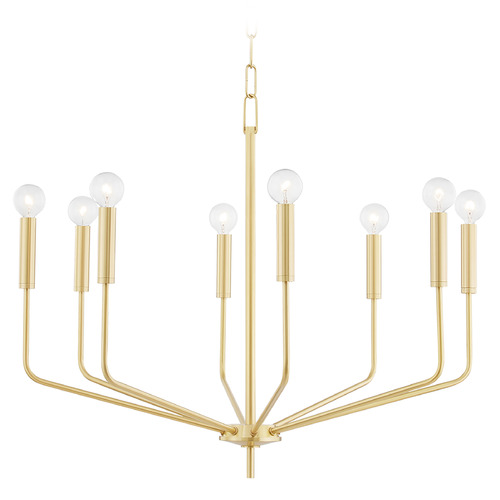 Mitzi Hudson Aged Brass 8-Light Chandelier