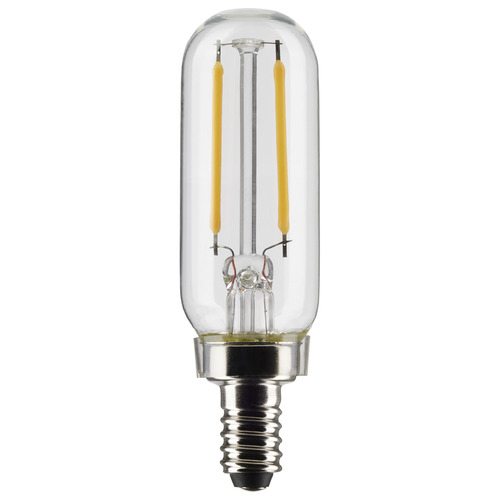 Satco Lighting 2.8W T6 2700K Clear Candelabra Base LED Bulbs 2-Pack by Satco Lighting S21858
