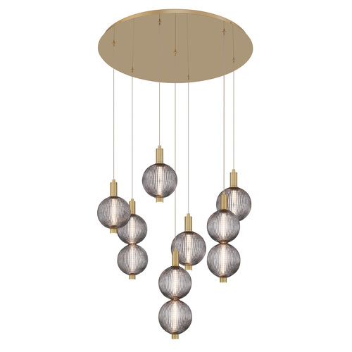 Eurofase Lighting Palmas 7-Light LED Chandelier in Gold by Eurofase Lighting 47191-013