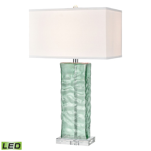 Elk Lighting Elk Lighting Arendell Light Green & Clear LED Table Lamp with Rectangle Shade S019-7273B-LED