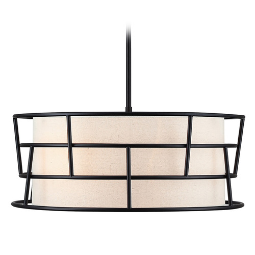 Aria Falls 22-Inch Pendant in Matte Black by Designers Fountain