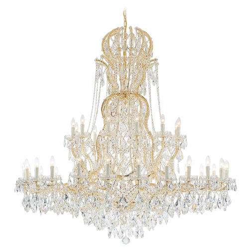 Crystorama Lighting Crystorama Lighting Maria Theresa Gold Crystal Chandelier 4460-GD-CL-S