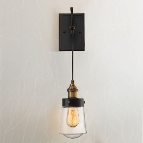 Savoy House Macauley Wall Sconce in Vintage Black & Warm Brass by Savoy House 9-2065-1-51