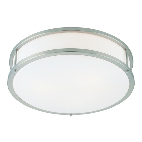 Access Lighting Conga Brushed Steel LED Flush Mount by Access Lighting 50081LEDDLP-BS/OPL