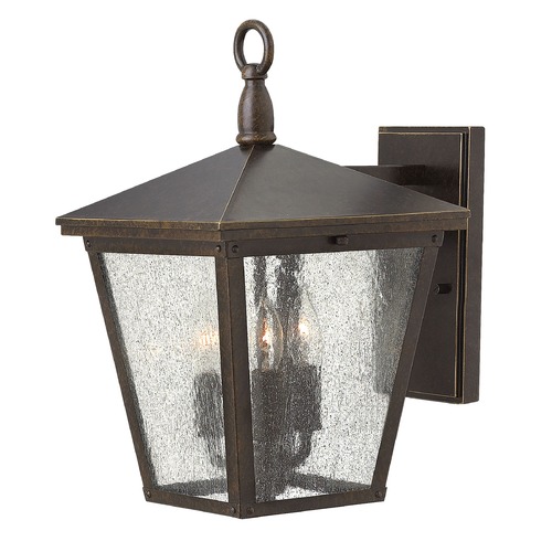 Hinkley Bronze LED Seeded Glass Outdoor Wall Light by Hinkley 1429RB-LL