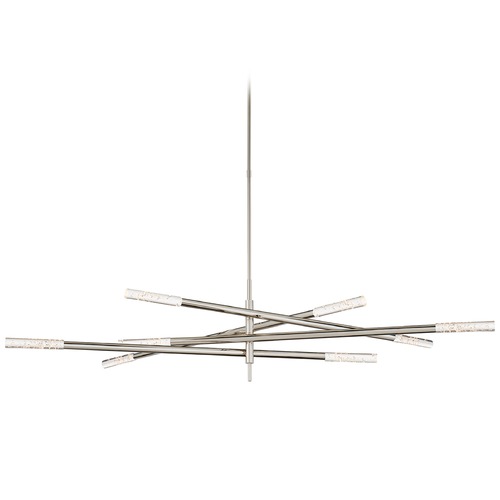 Visual Comfort Signature Collection Kelly Wearstler Rousseau Chandelier in Nickel by Visual Comfort Signature KW5589PNSG