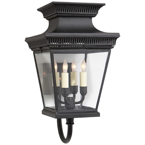 Visual Comfort Signature Collection E.F. Chapman Elsinore Wall Lantern in Matte Black by Visual Comfort Signature CHD2952BLK