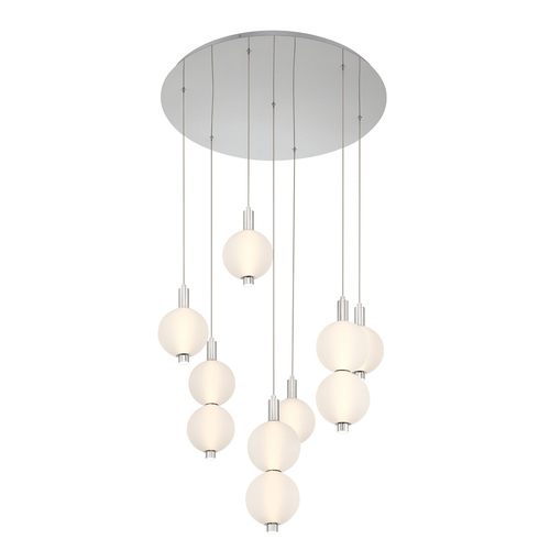 Eurofase Lighting Palmas 7-Light LED Chandelier in Polished Nickel by Eurofase Lighting 47191-020