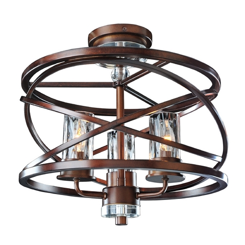 Eternity Etruscan Bronze Semi-Flush Mount Light by Kalco Lighting